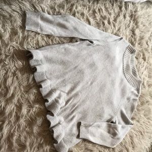 Old Navy peplum light grey sweater